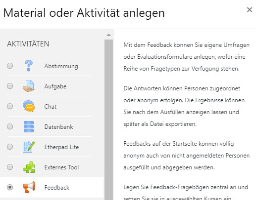 Feedback Anleitungen Zu Moodle Fur Dozierende