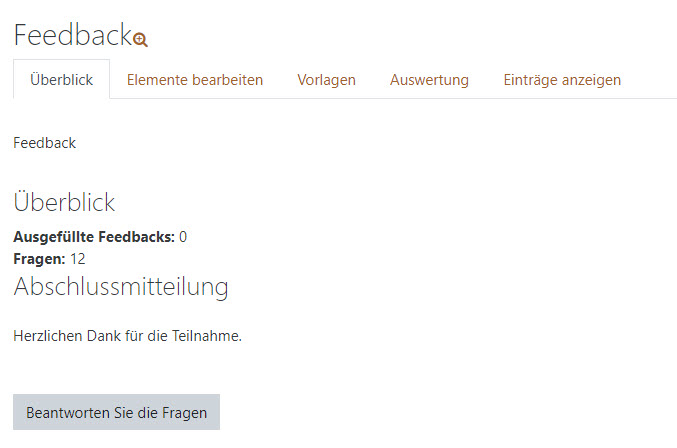 Feedback Anleitungen Zu Moodle Fur Dozierende